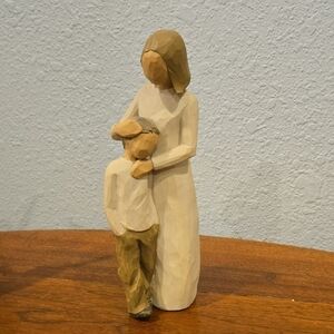 Willow Tree Family Embrace Sculpture in Cream and Tan